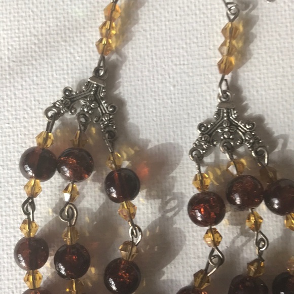 Brown Earrings by Capture - Picture 3 of 3